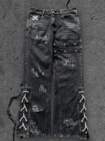 “Ichigo” Flared Jeans (Black) (1)