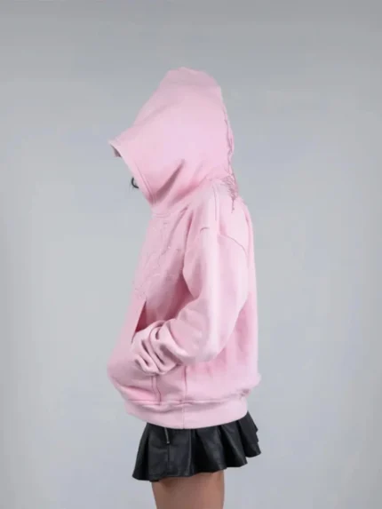 Pholoh “Half a Million” Embroidered Hoodie (Light Pink) (1)
